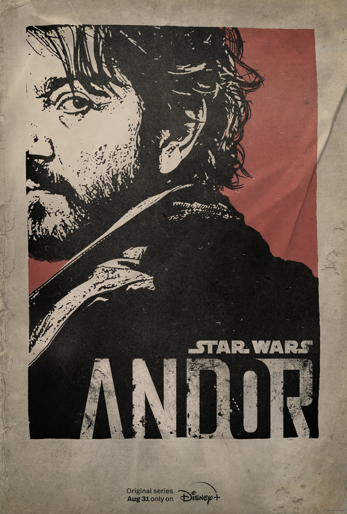 An original movie poster for the Star Wars Disney+ series Andor