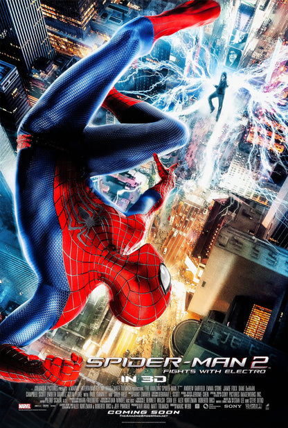 An original movie poster for the film The Amazing Spider-Man 2