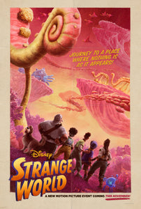 An original movie poster for the Disney film Strange World