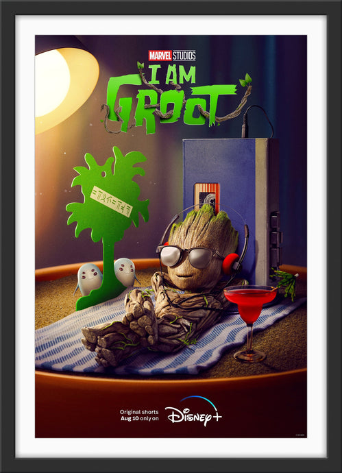 An original poster for the Disney+ / Marvel animated series I am Groot