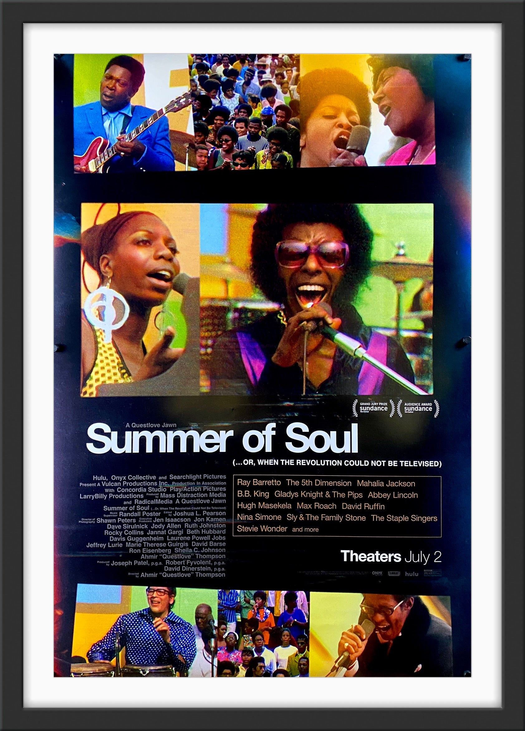 An original movie poster for the film Summer of Soul (or when the revolution could not be televised)