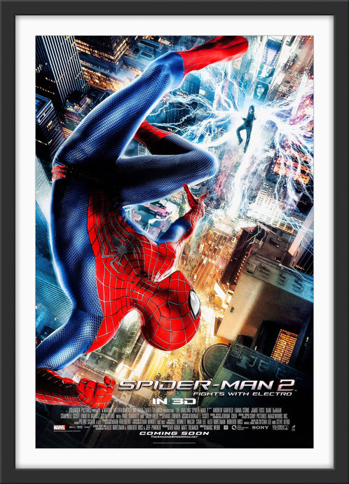 An original movie poster for the film The Amazing Spider-Man 2