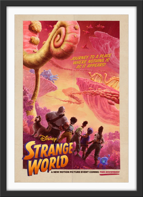 An original movie poster for the Disney film Strange World