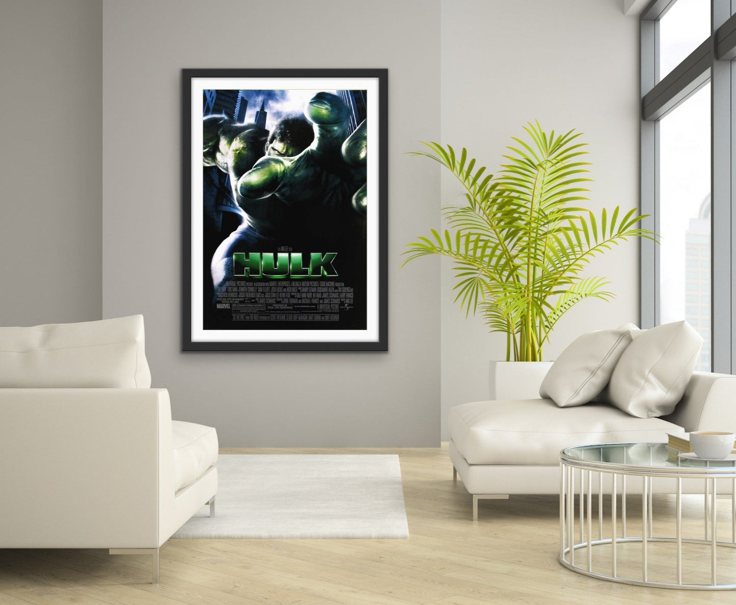 An original movie poster for the Marvel film Hulk