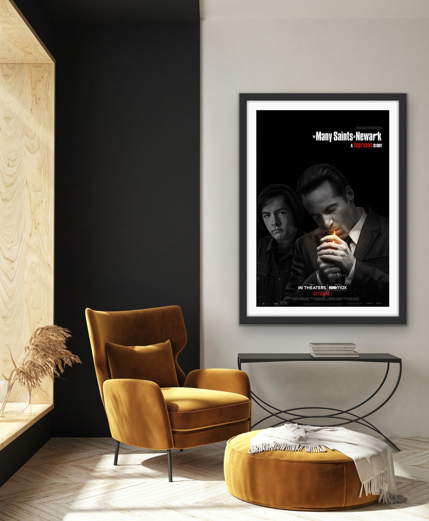 An original movie poster for the Sopranos film The Many Saints of Newark