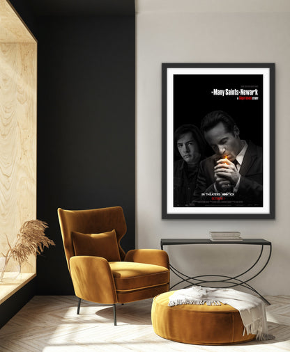 An original movie poster for the Sopranos film The Many Saints of Newark