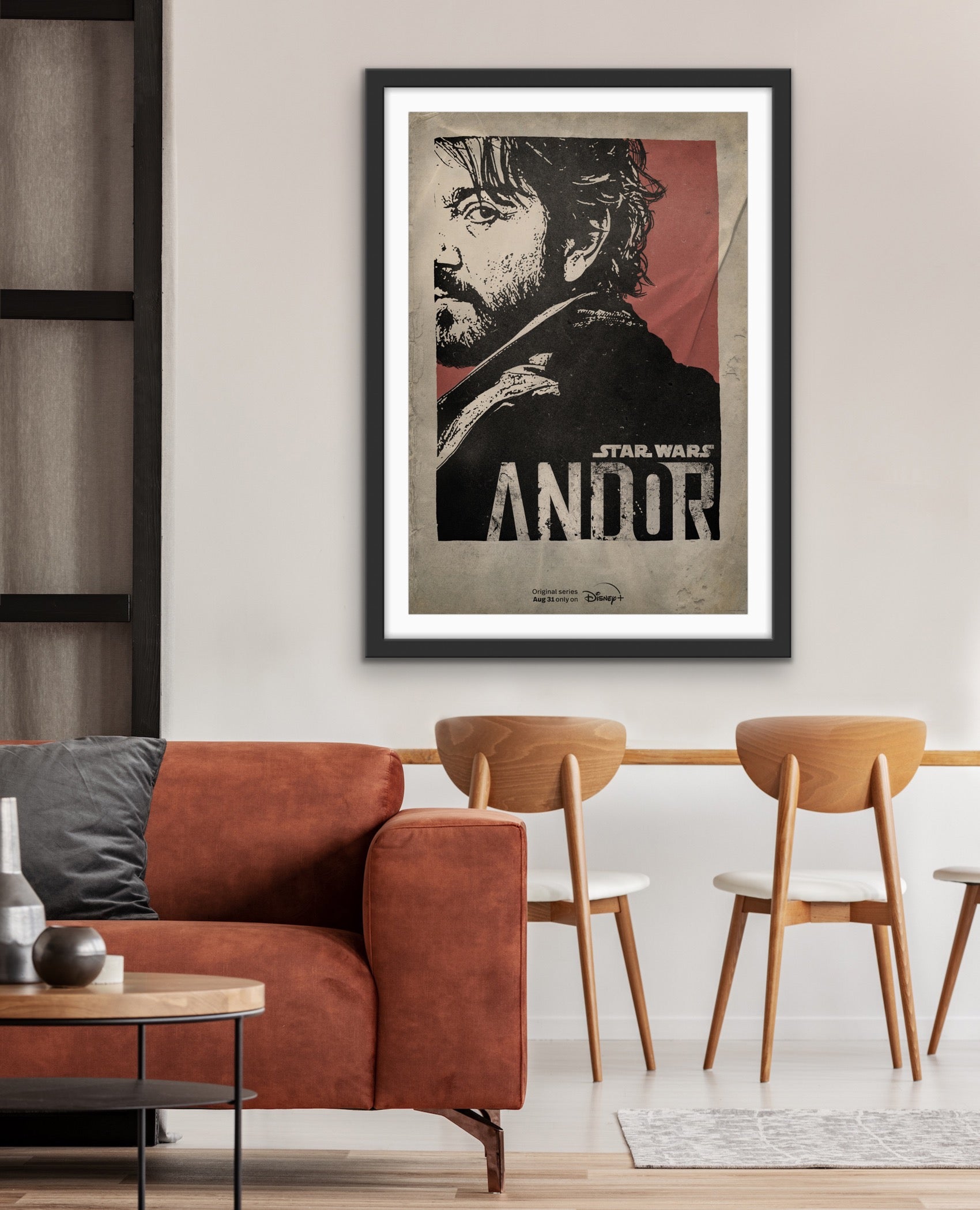 An original movie poster for the Star Wars Disney+ series Andor