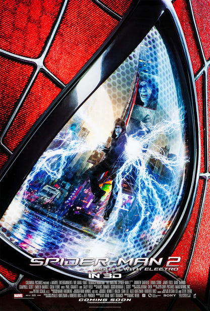 An original movie poster for the film The Amazing Spider-Man 2 / Fights With Electro