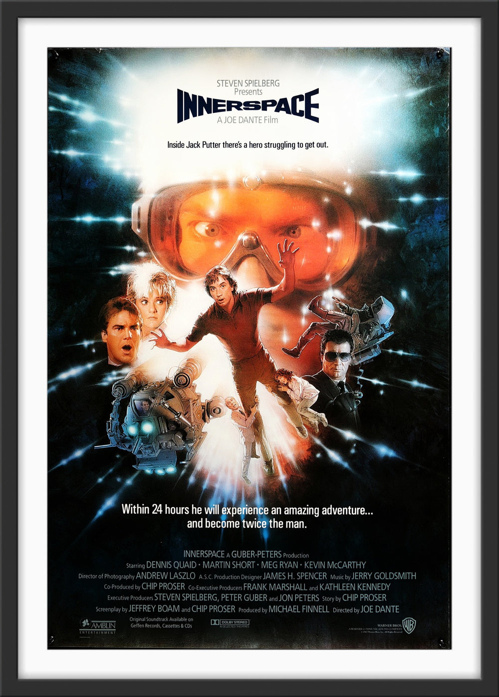 An original movie poster for the film Innerspace / Inner Space