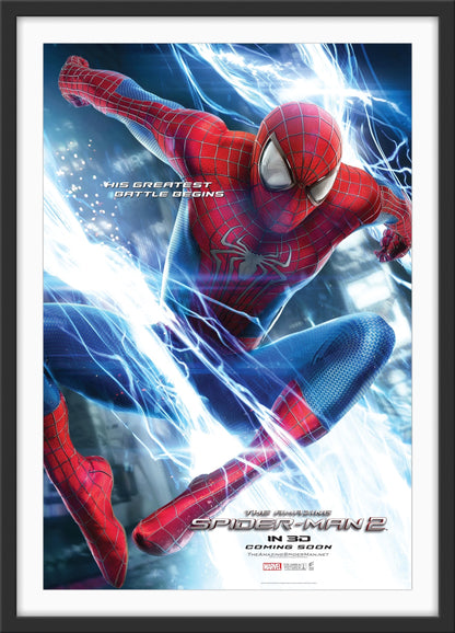An original movie poster for the Marvel film The Amazing Spider-Man 2