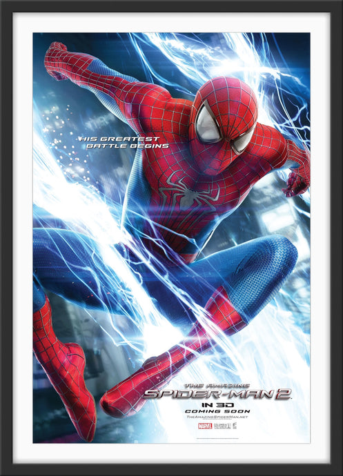 An original movie poster for the Marvel film The Amazing Spider-Man 2
