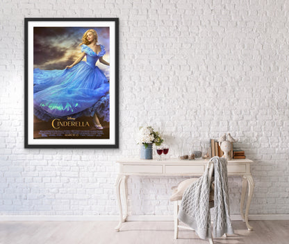 An original movie poster for the Disney film Cinderella