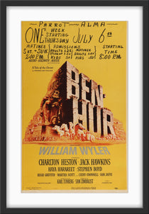 An original window card movie poster for the film Ben Hur