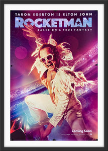 An original movie poster for the Elton John film Rocketman