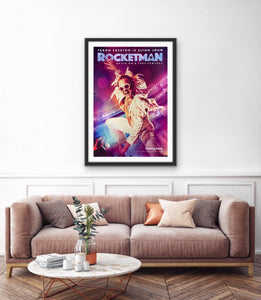 An original movie poster for the Elton John film Rocketman