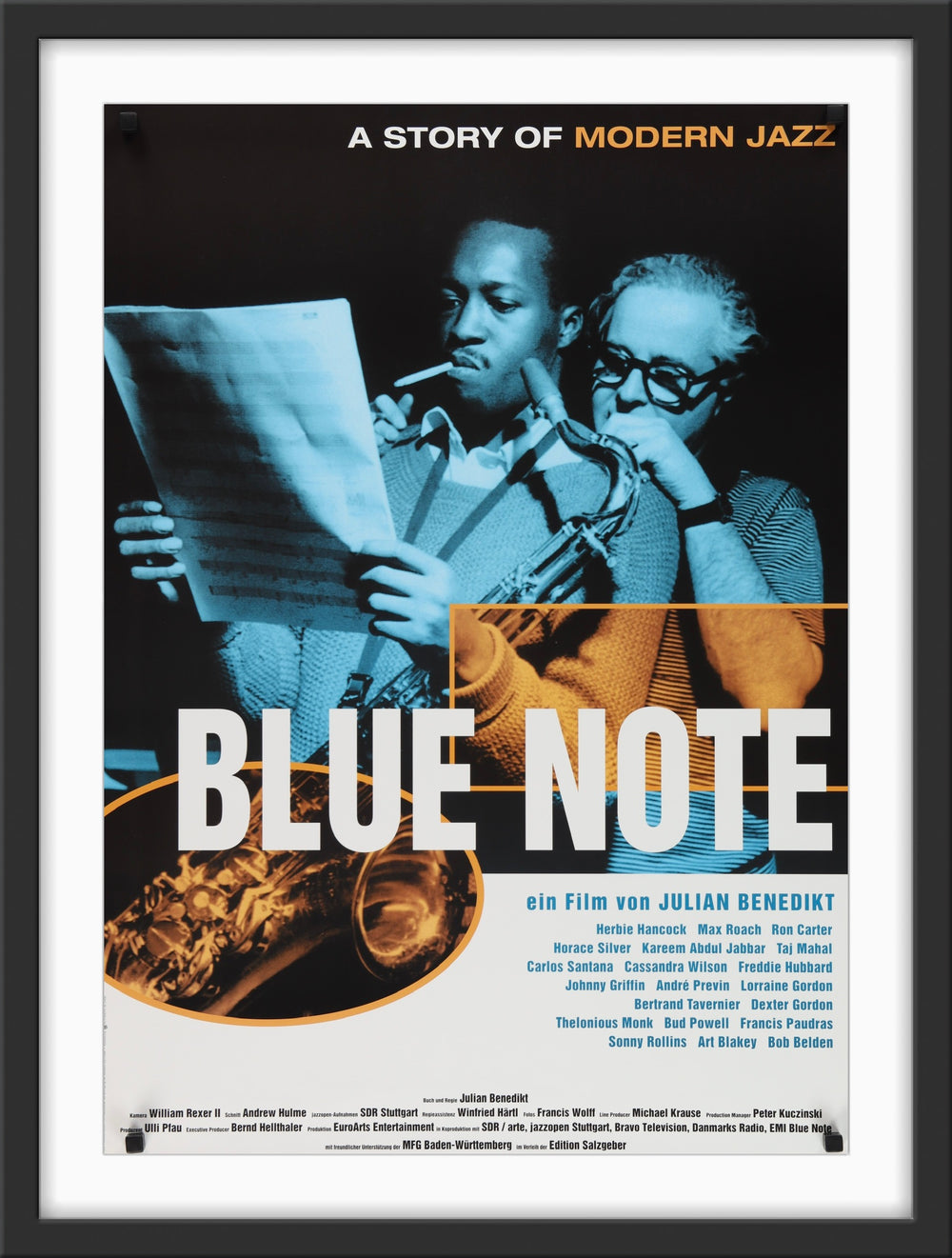 An original TV poster for the film Blue Note A Story of Modern Jazz