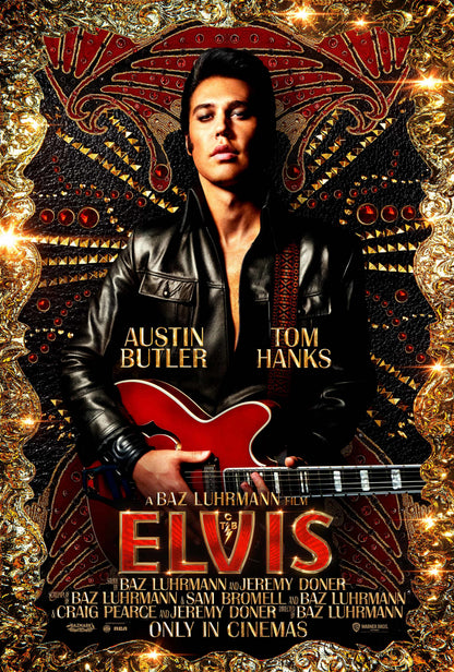 An original movie poster for the Baz Luhrmann film Elvis