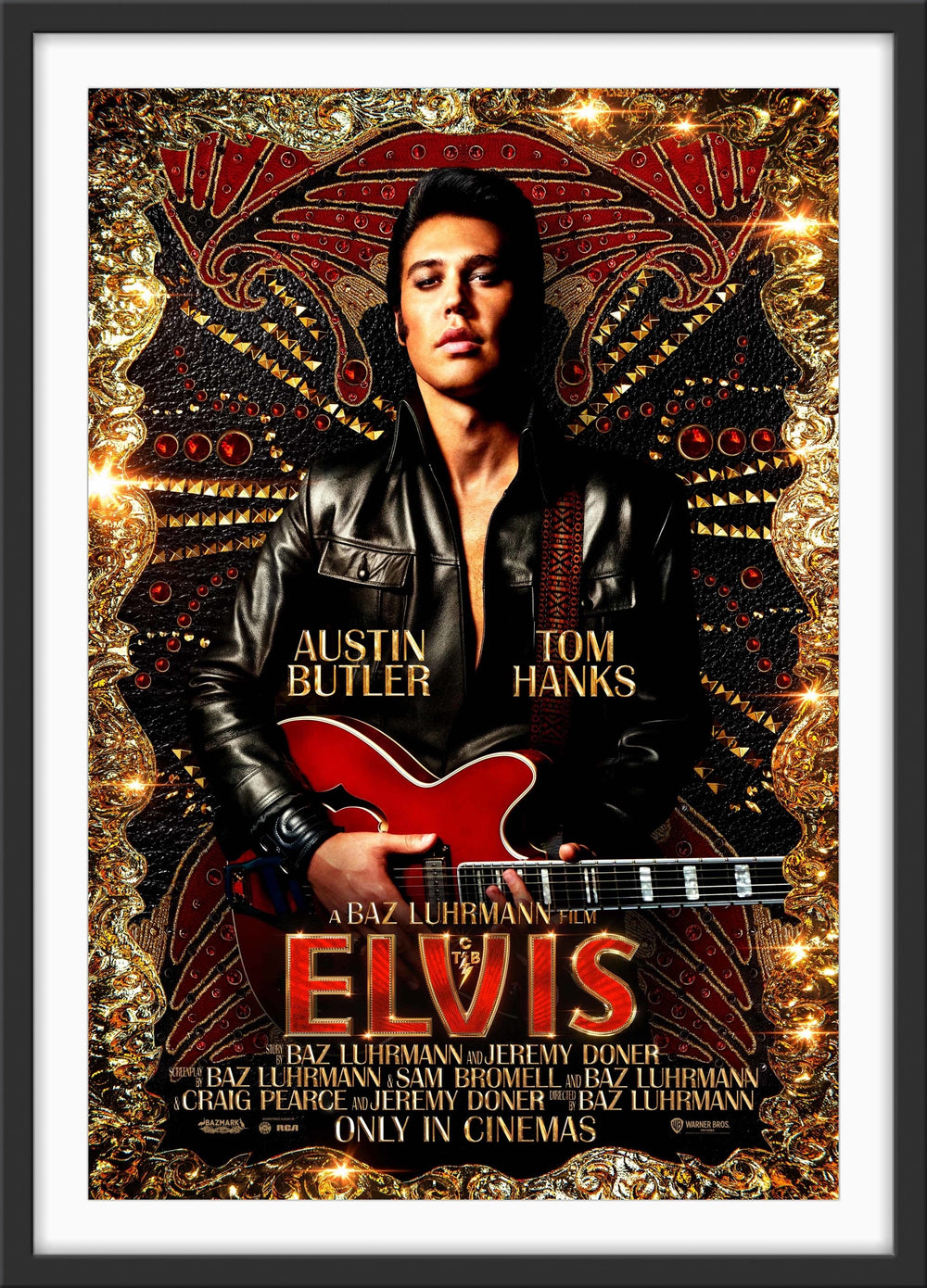 An original movie poster for the Baz Luhrmann film Elvis