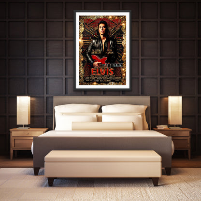 An original movie poster for the Baz Luhrmann film Elvis
