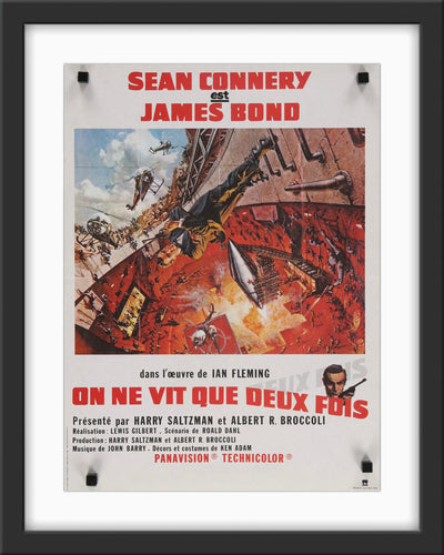 An original French movie poster for the James Bond film You Only Live Twice