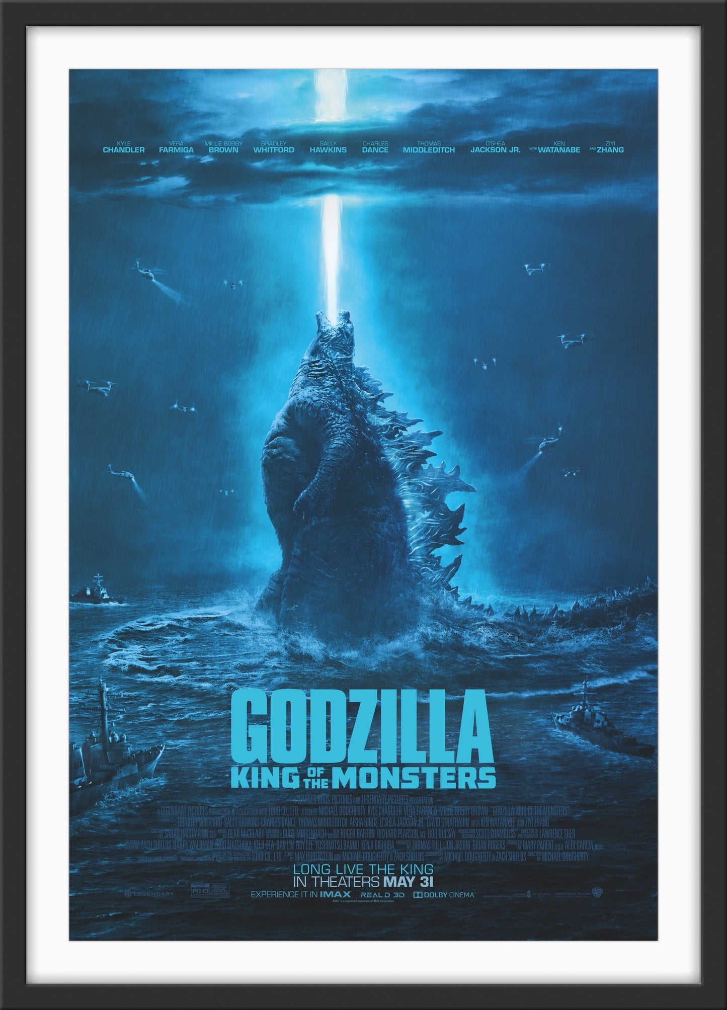 An original movie poster for the kaiju movie Godzilla King of the Monsters