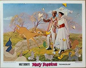 An original lobby card for the 1973 release of Disney's Mary Poppins
