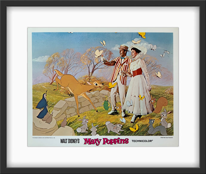 An original lobby card for the 1973 release of Disney's Mary Poppins