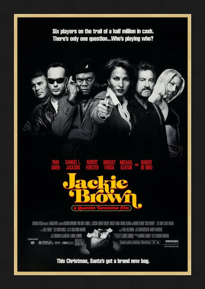 An original movie poster for the Tarantino film Jackie Brown