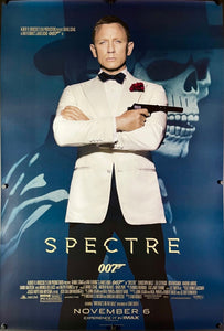 An original movie poster for the Daniel Craig James Bond film SPECTRE