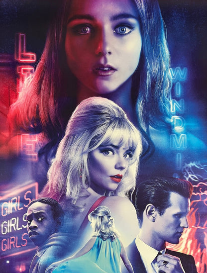 An original movie poster for the Edgar Wright film Last Night In Soho
