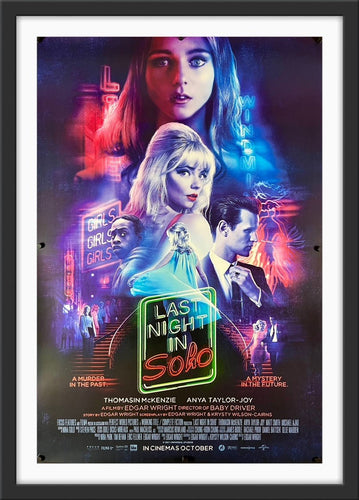 An original movie poster for the Edgar Wright film Last Night In Soho