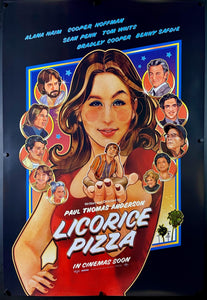 An original movie poster for the Paul Thomas Anderson film Licorice Pizza (Liquorice)