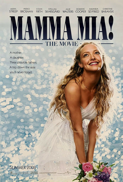 An original movie poster for the ABBA inspired film Mamma Mia!