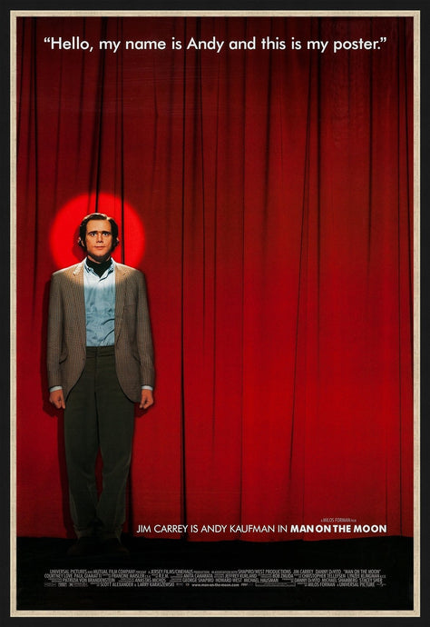 A original movie poster for the film Man On The Moon starring Jim Carrey