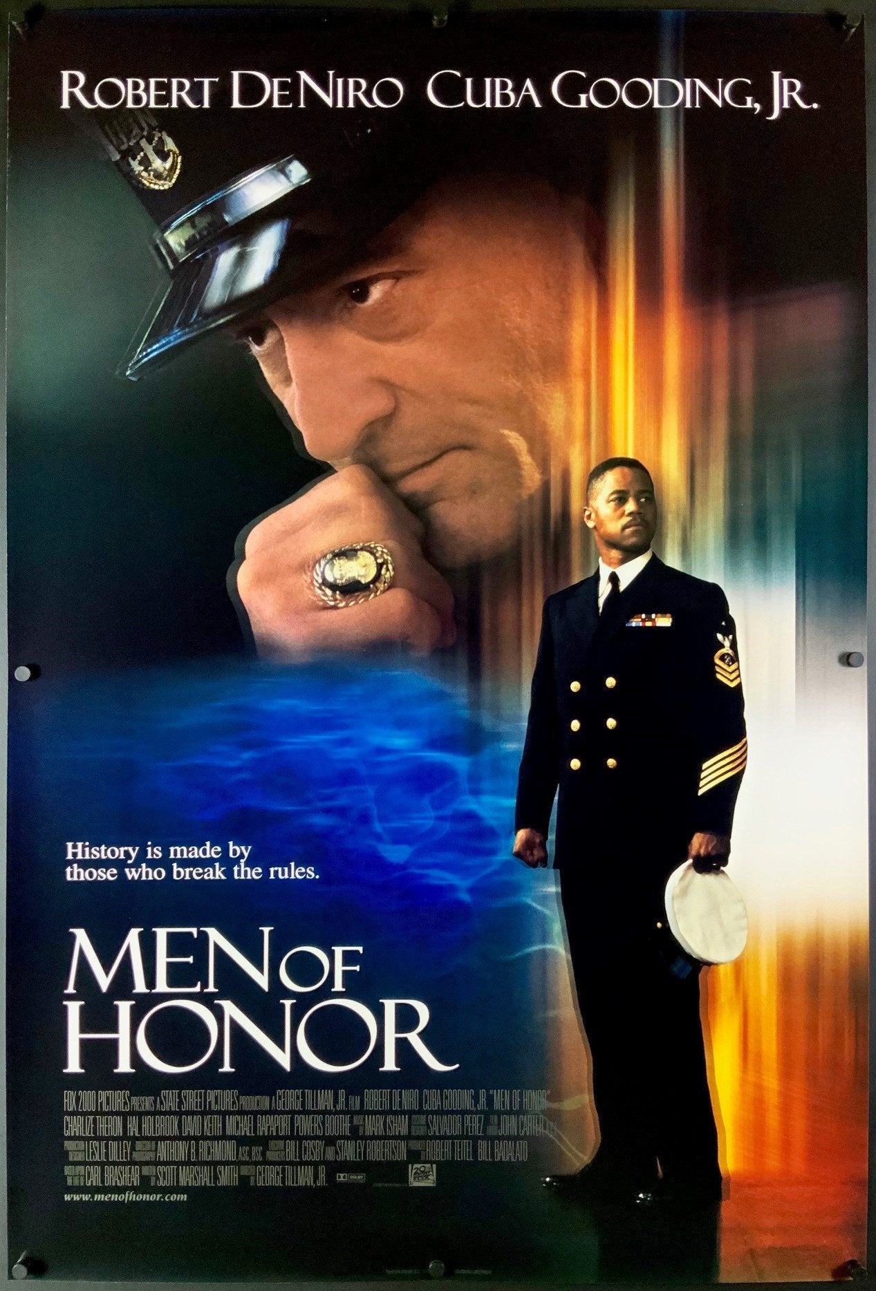 An original movie poster for the Robert DeNiro and Cuba Gooding Jr film Men of Honor