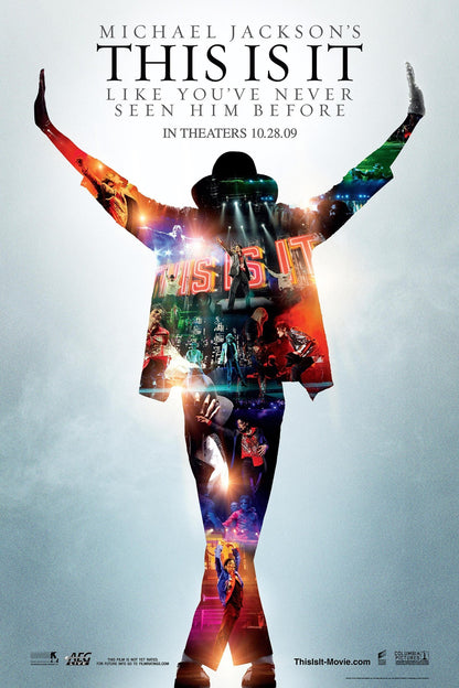 An original movie poster for the Michael Jackson film This Is It