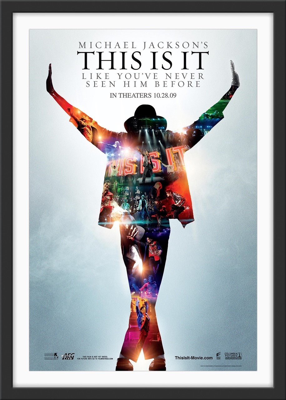 An original movie poster for the Michael Jackson film This Is It