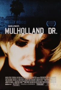 An original movie poster for the David Lynch film Mulholland Drive
