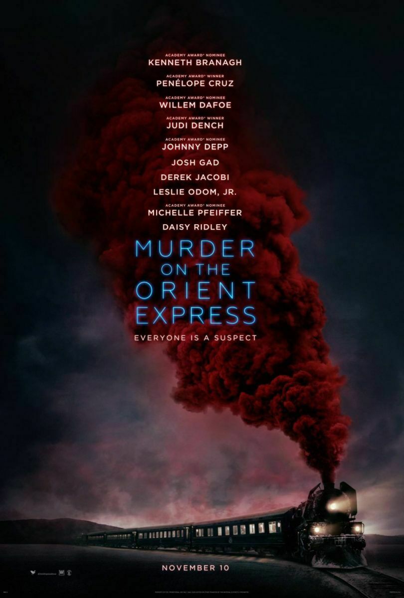 An original movie poster for the film Murder on the Orient Express