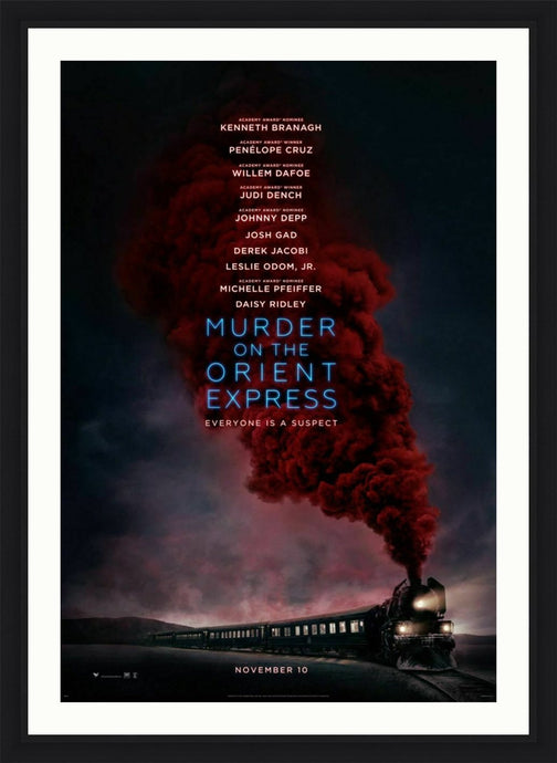 An original movie poster for the film Murder on the Orient Express