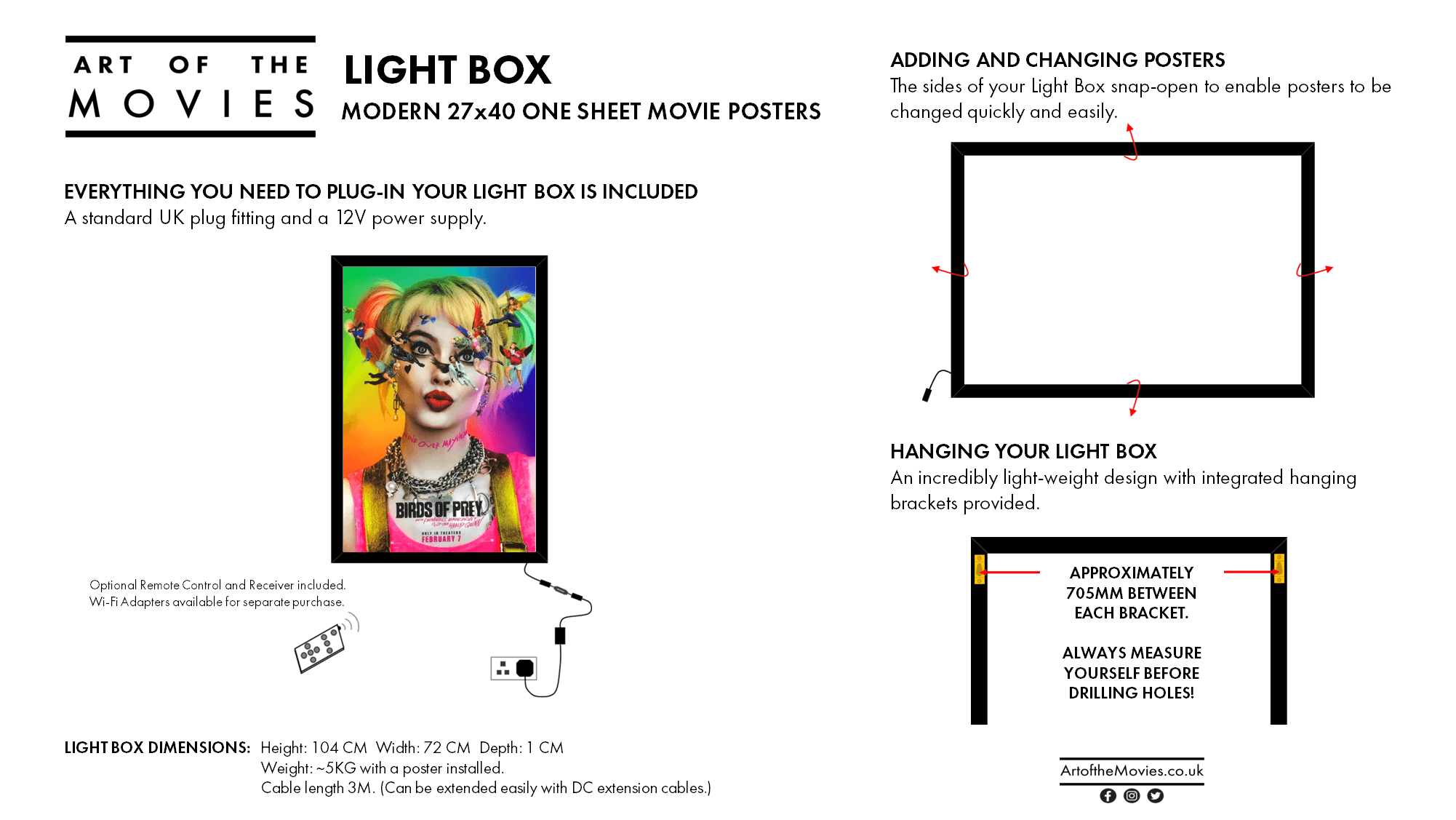 Cinema / Movie Poster Light Box - Make Your Movie Posters Come to Life ...