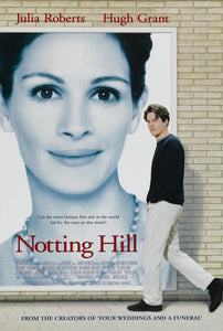An original movie poster for the British Rom Com Notting Hill