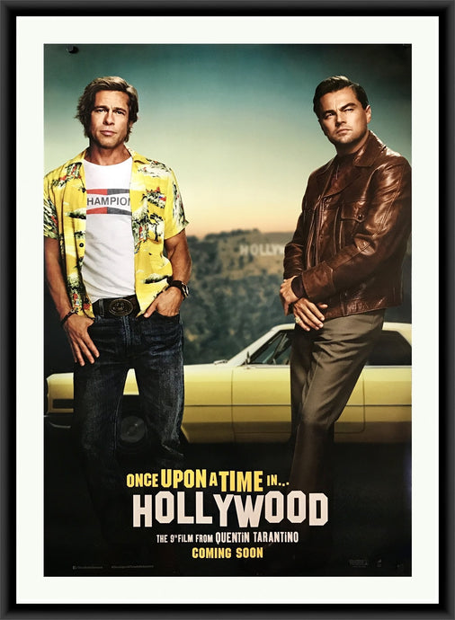 An original movie poster for the Tarantino film Once Upon A Time In Hollywood