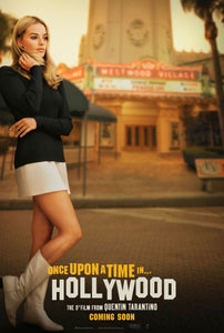 An original movie poster for the Tarantino film Once Upon A Time In Hollywood