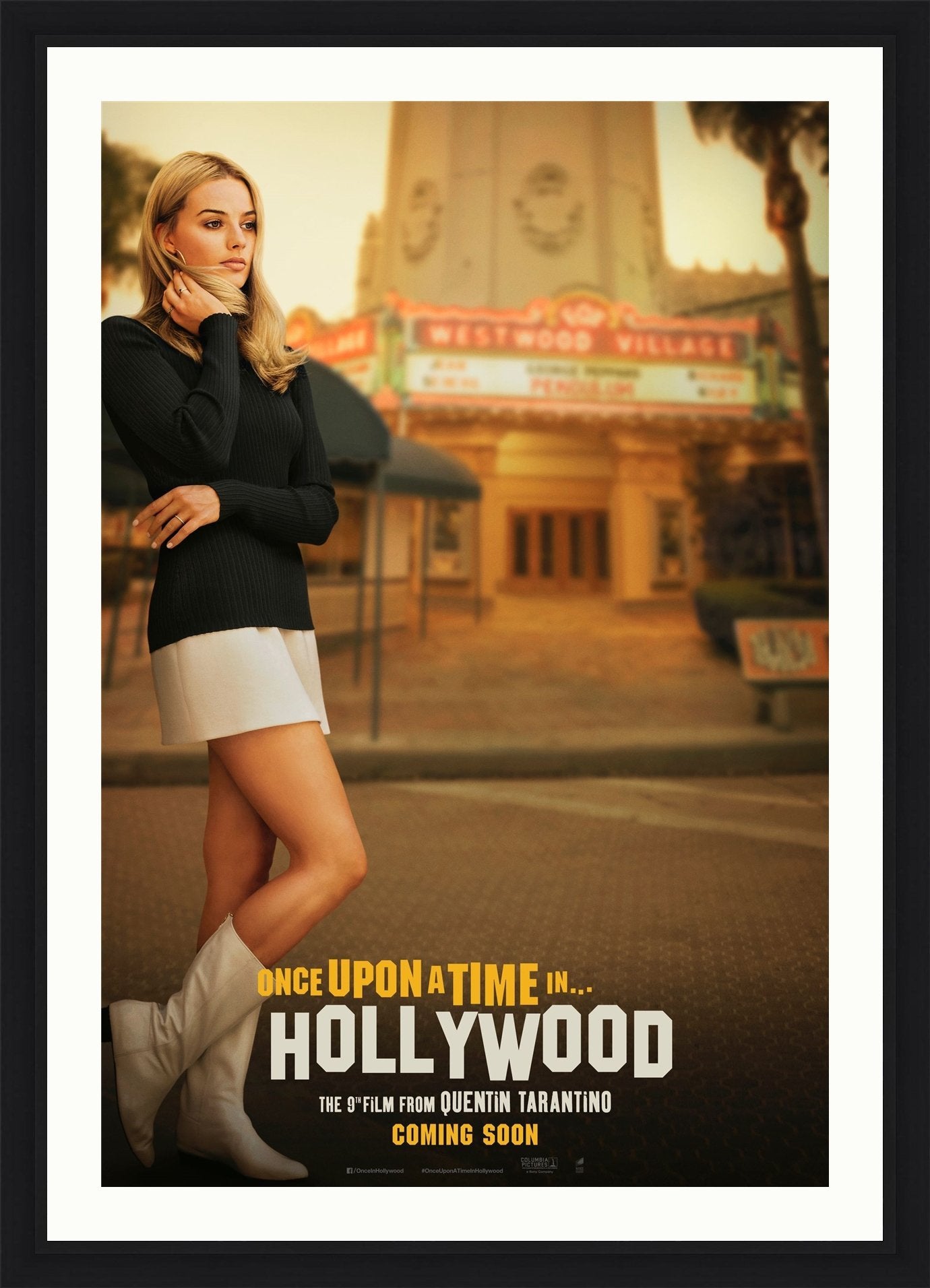 An original movie poster for the Tarantino film Once Upon A Time In Hollywood