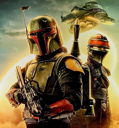 An original one sheet poster for the Star Wars / Disney+ series The Book of Boba Fett