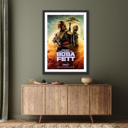 An original one sheet poster for the Star Wars / Disney+ series The Book of Boba Fett