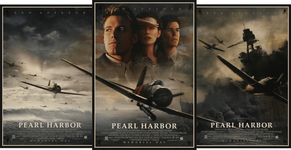 An original set of movie posters for the film Pearl Harbor (Harbour)