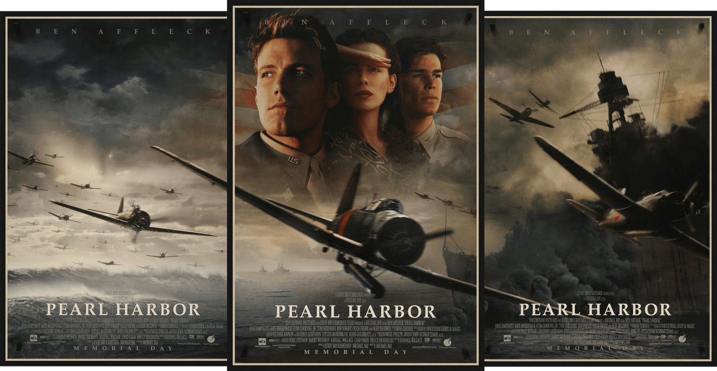 An original set of movie posters for the film Pearl Harbor (Harbour)