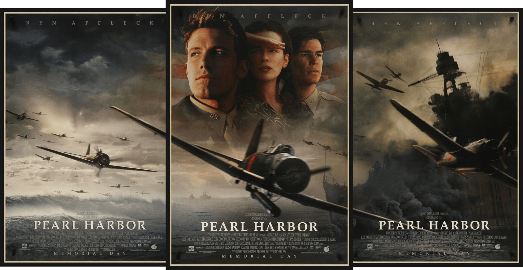 An original set of movie posters for the film Pearl Harbor (Harbour)
